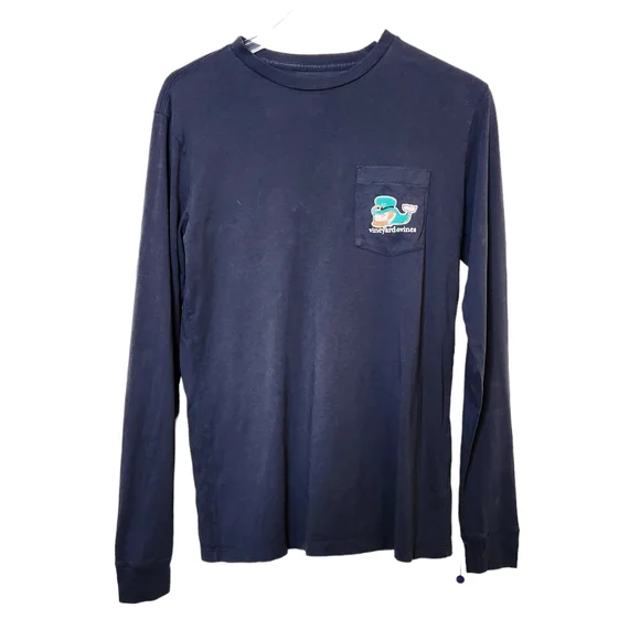 Vineyard Vines Happy St. Paddy's Day Long Sleeve Blue T-Shirt Men's Size XS - Picture 1 of 7